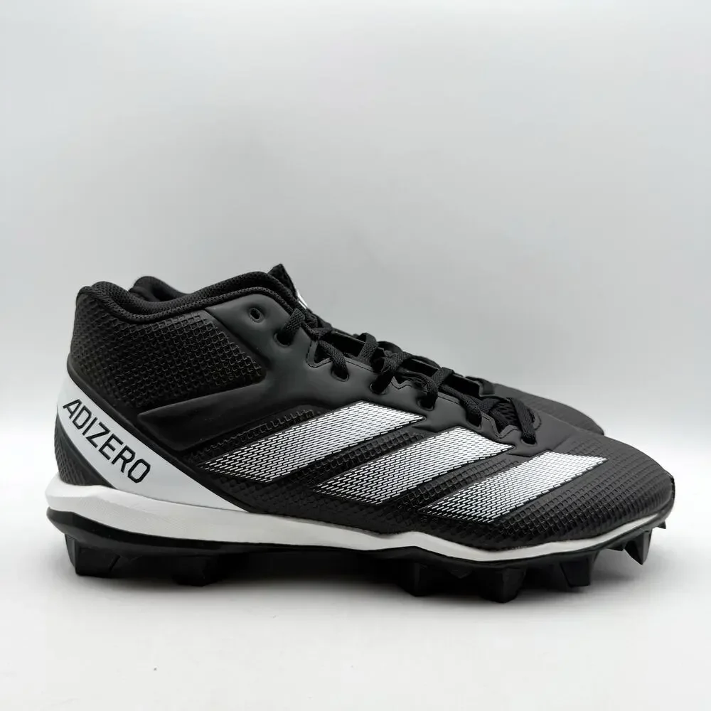 Adidas Mens Adizero Impact.2 MD Football Cleats Size 11 Black White Athletic EUC